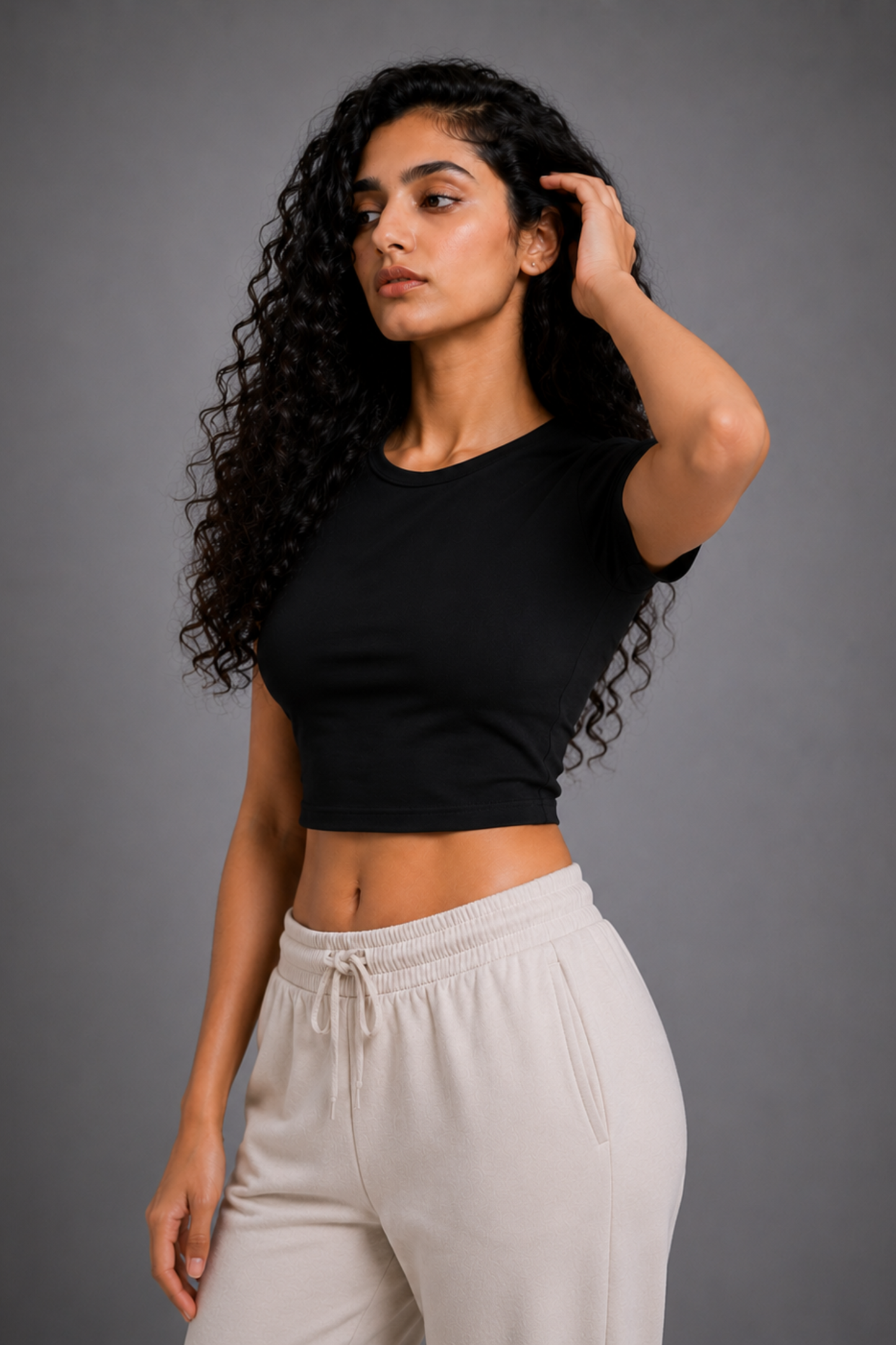 Women Black Baby Tee