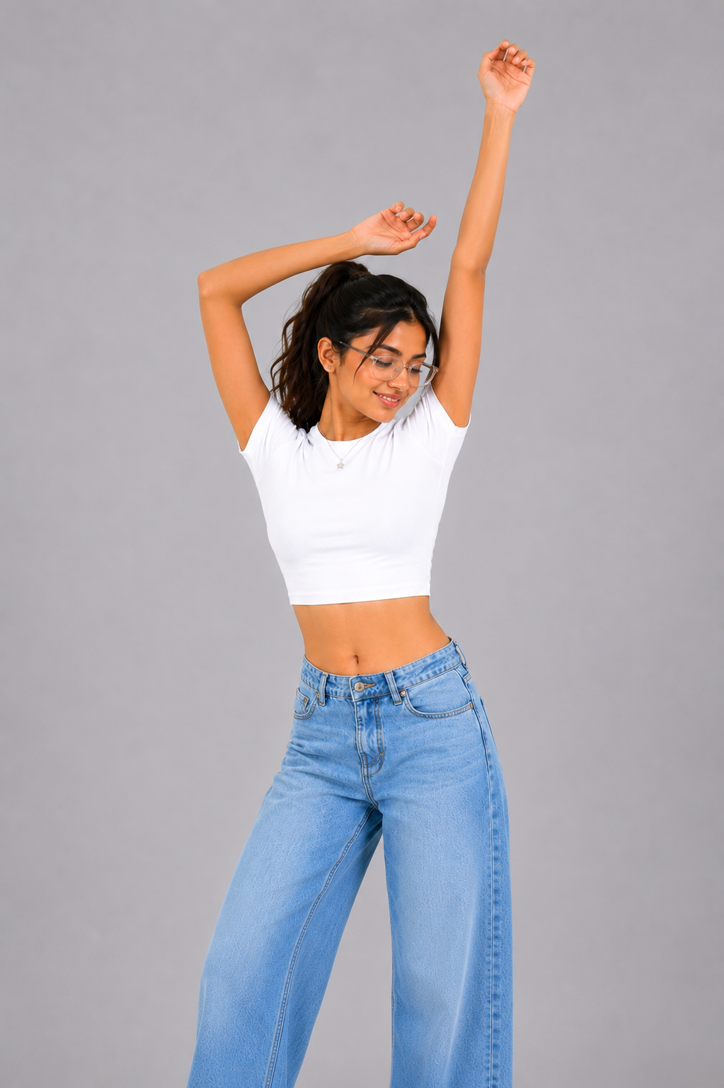 Women White Baby Tee
