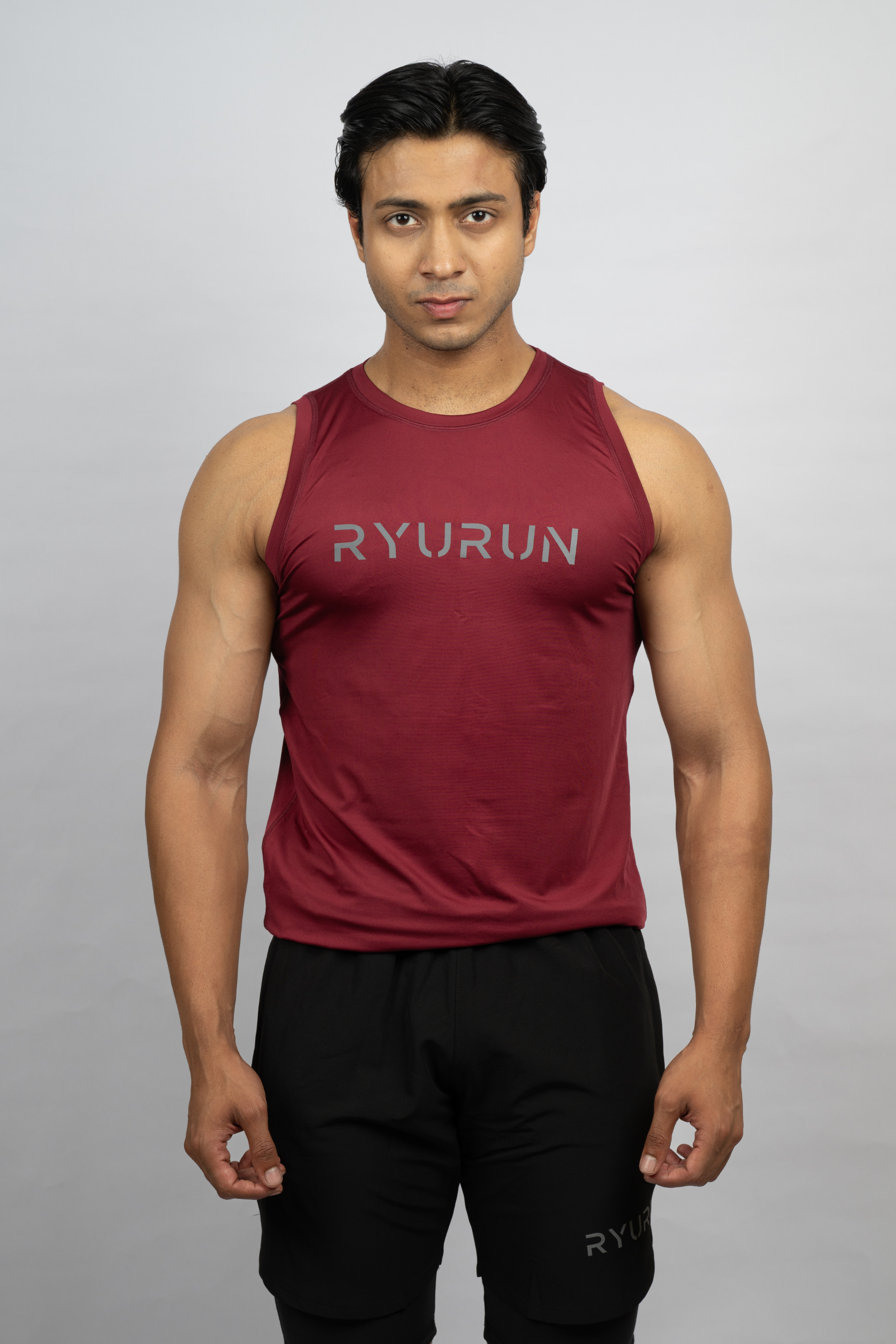 Muscle Mesh Gym Vest | Maroon