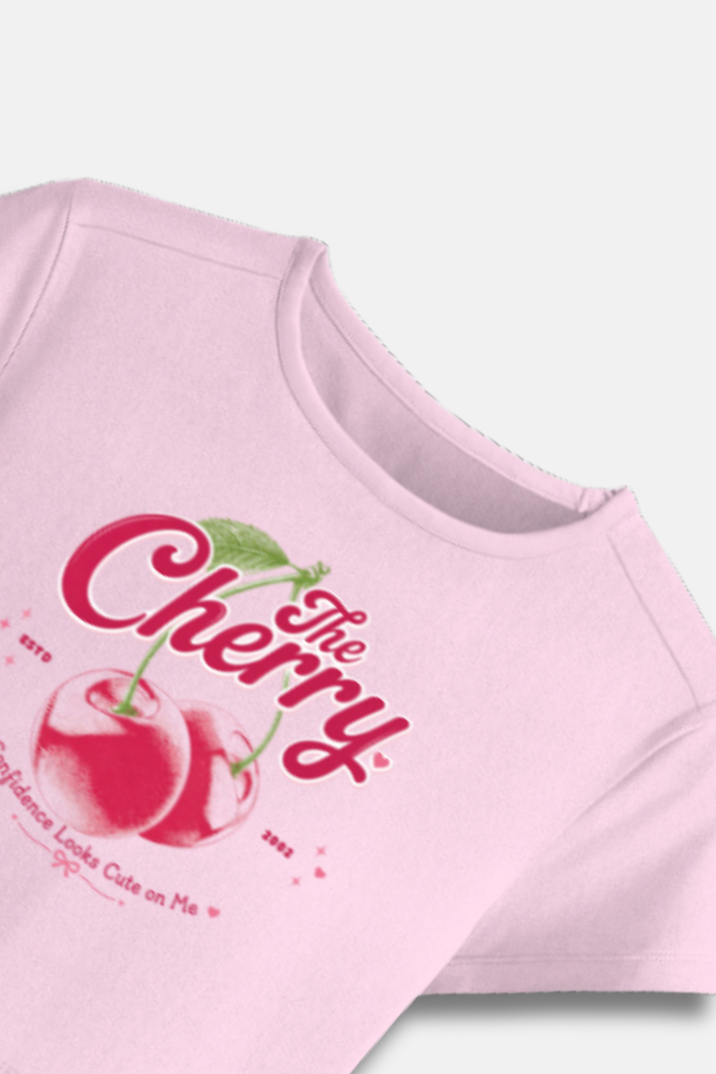 Women Pink Baby Tee | Cherry