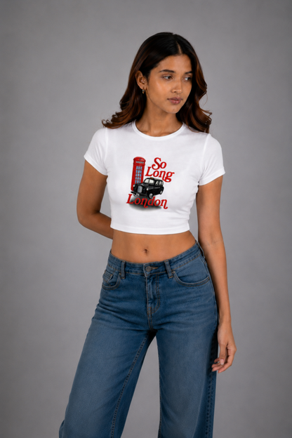 Women White Baby Tee | So Long London