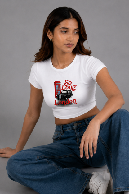 Women White Baby Tee | So Long London