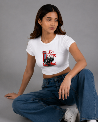 Women White Baby Tee | So Long London