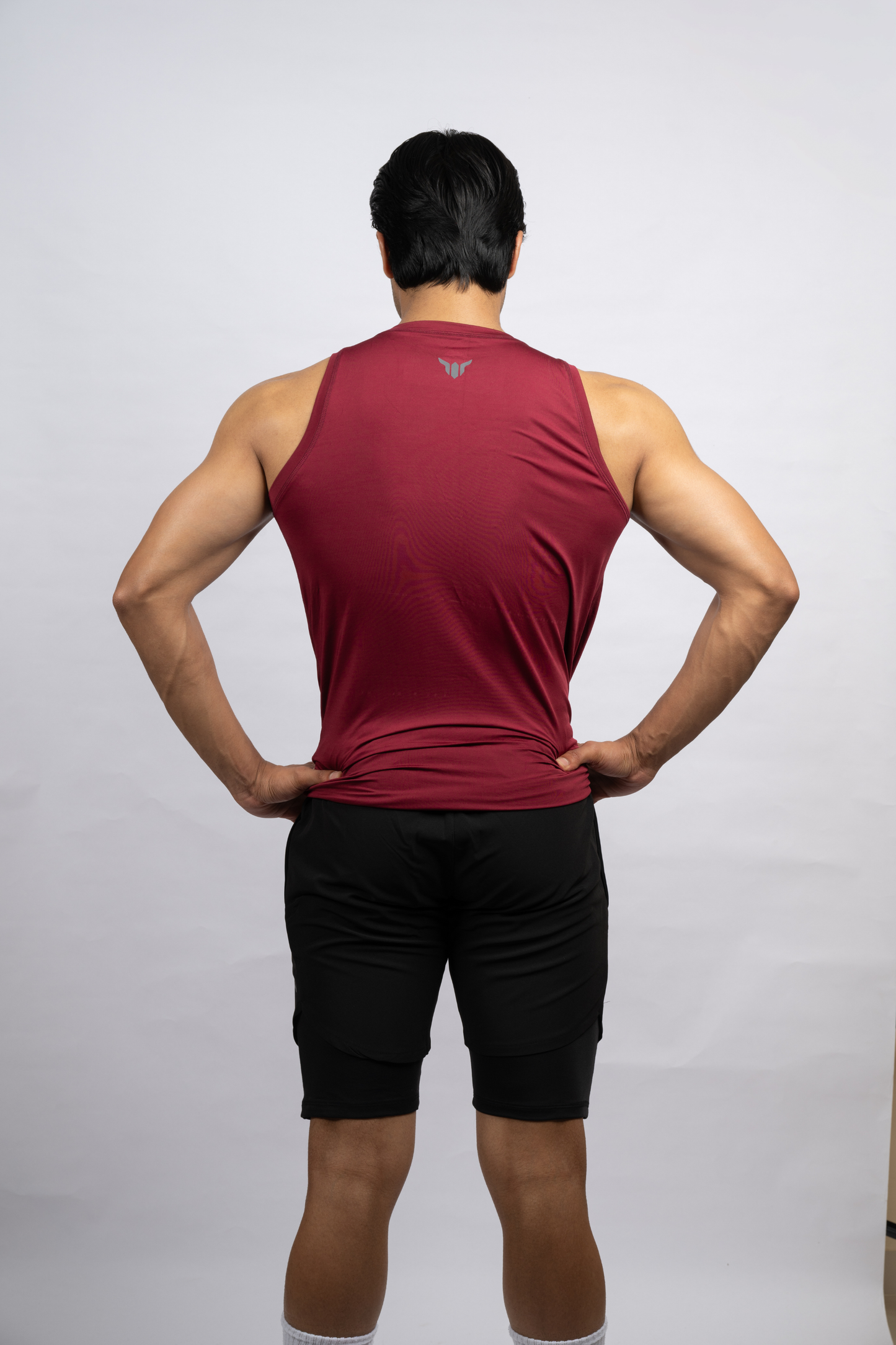 Muscle Mesh Gym Vest | Maroon
