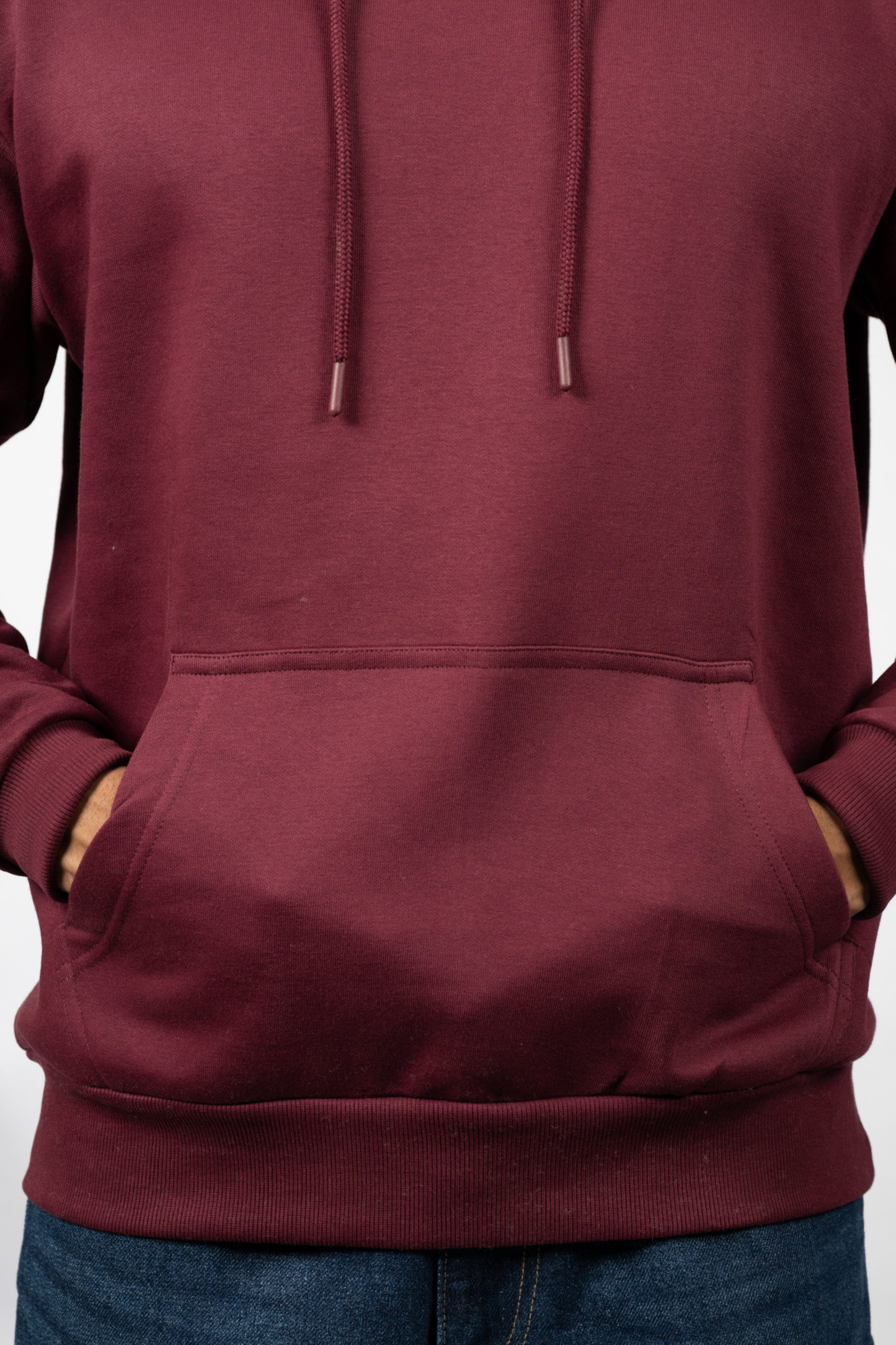 Men Solid Maroon Hoodie | Good Stories