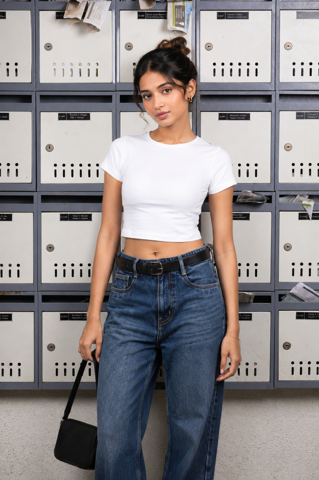 Women White Baby Tee