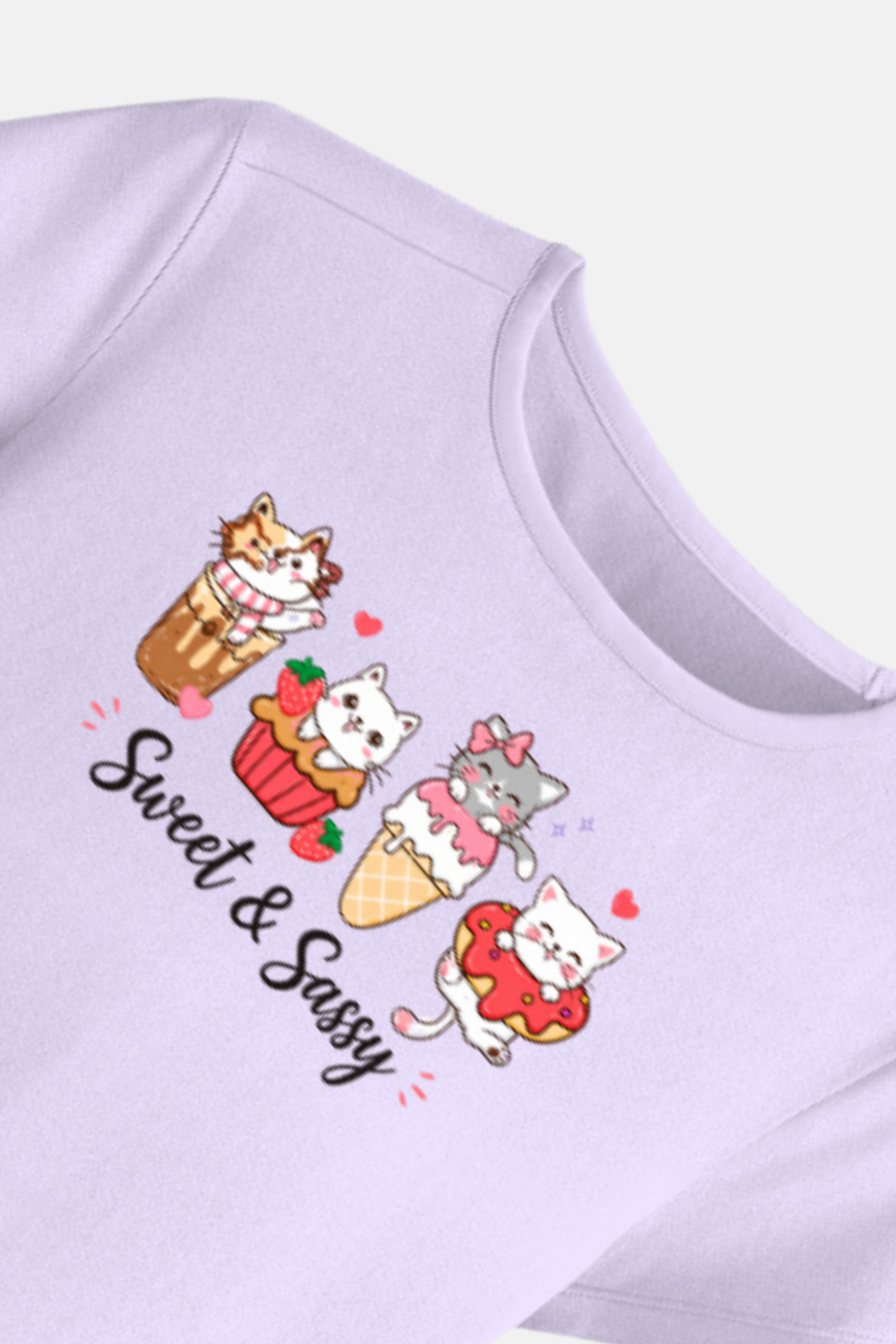 Women Lavender Baby Tee | Sassy Paws