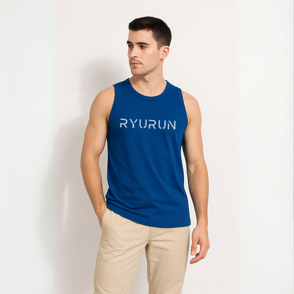 Muscle Mesh Gym Vest | Blue