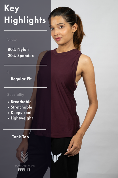 Women Wine Tank Top