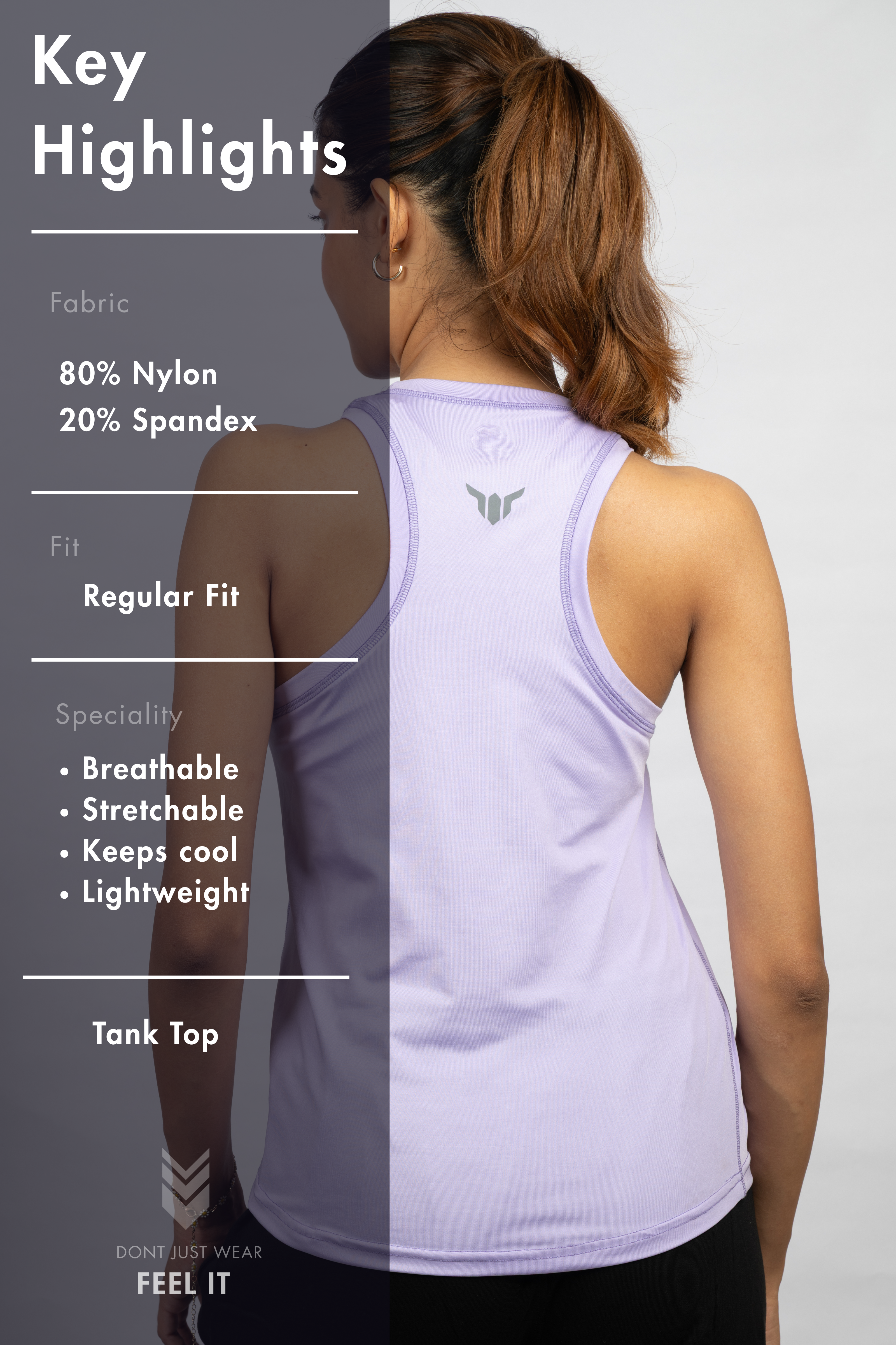 Women Lavender Tank Top
