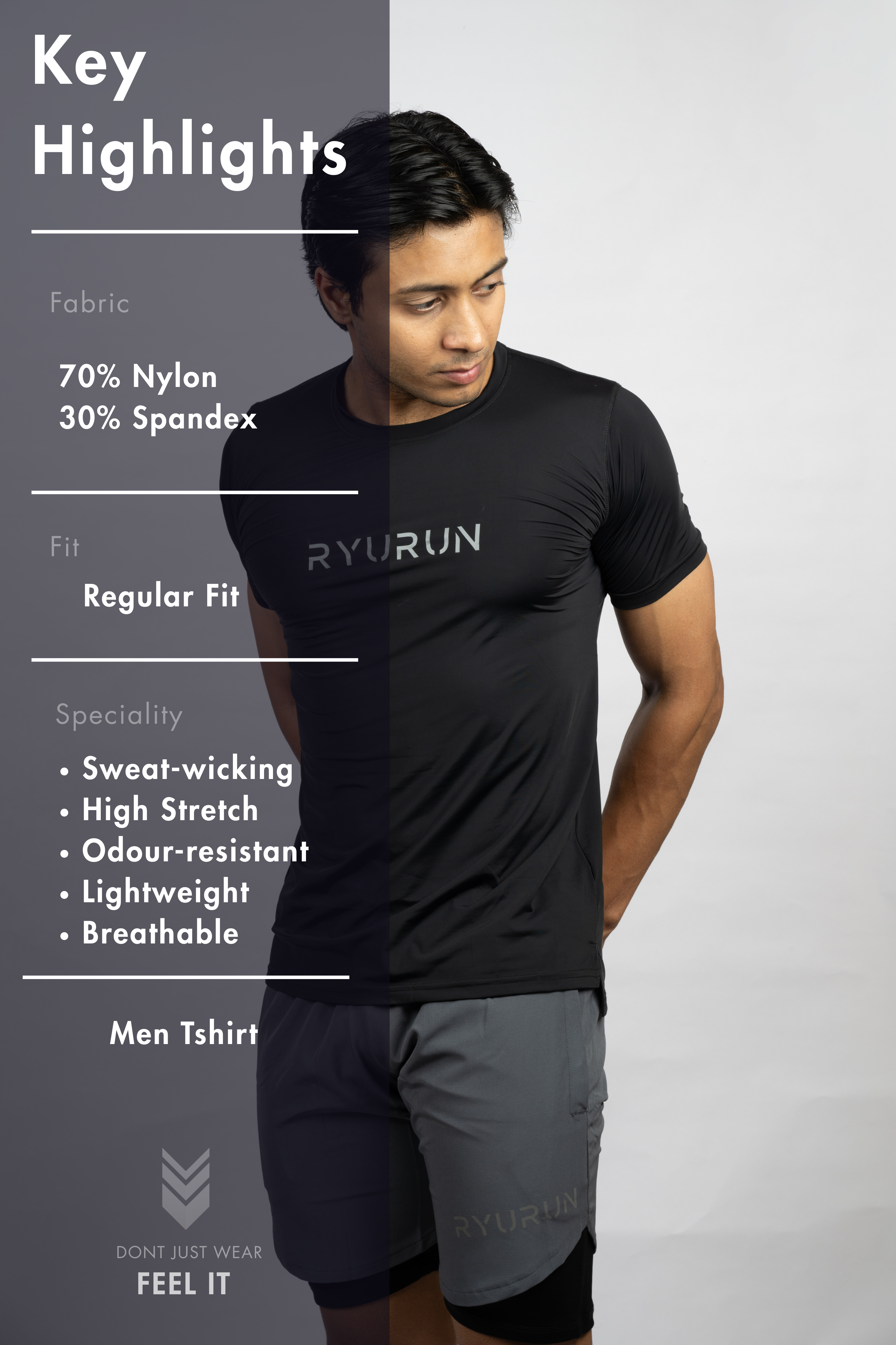 Vigorex Men's T Shirt | Black
