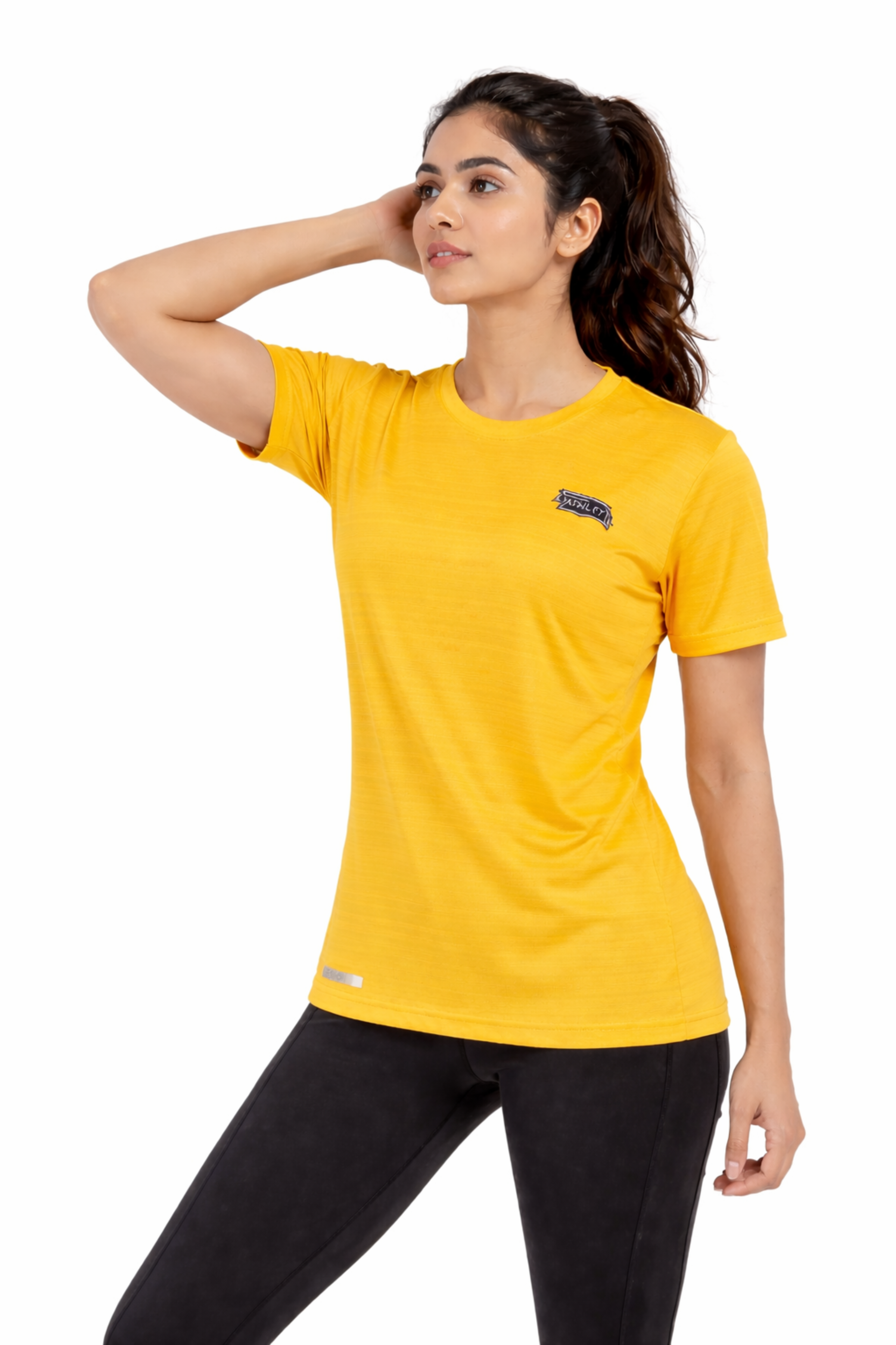 Women Yellow Active T-Shirt