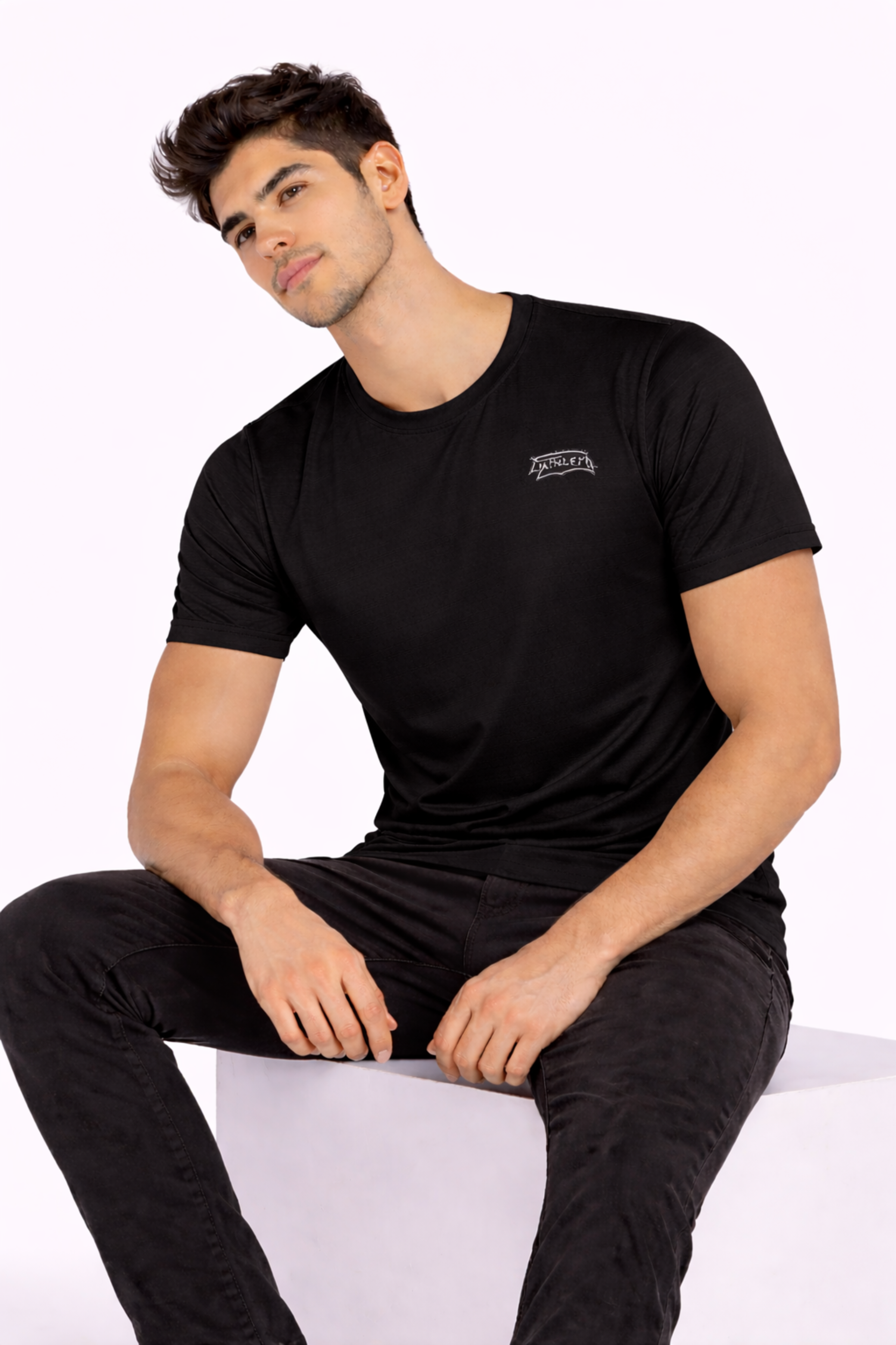 Men Black Active T-Shirt