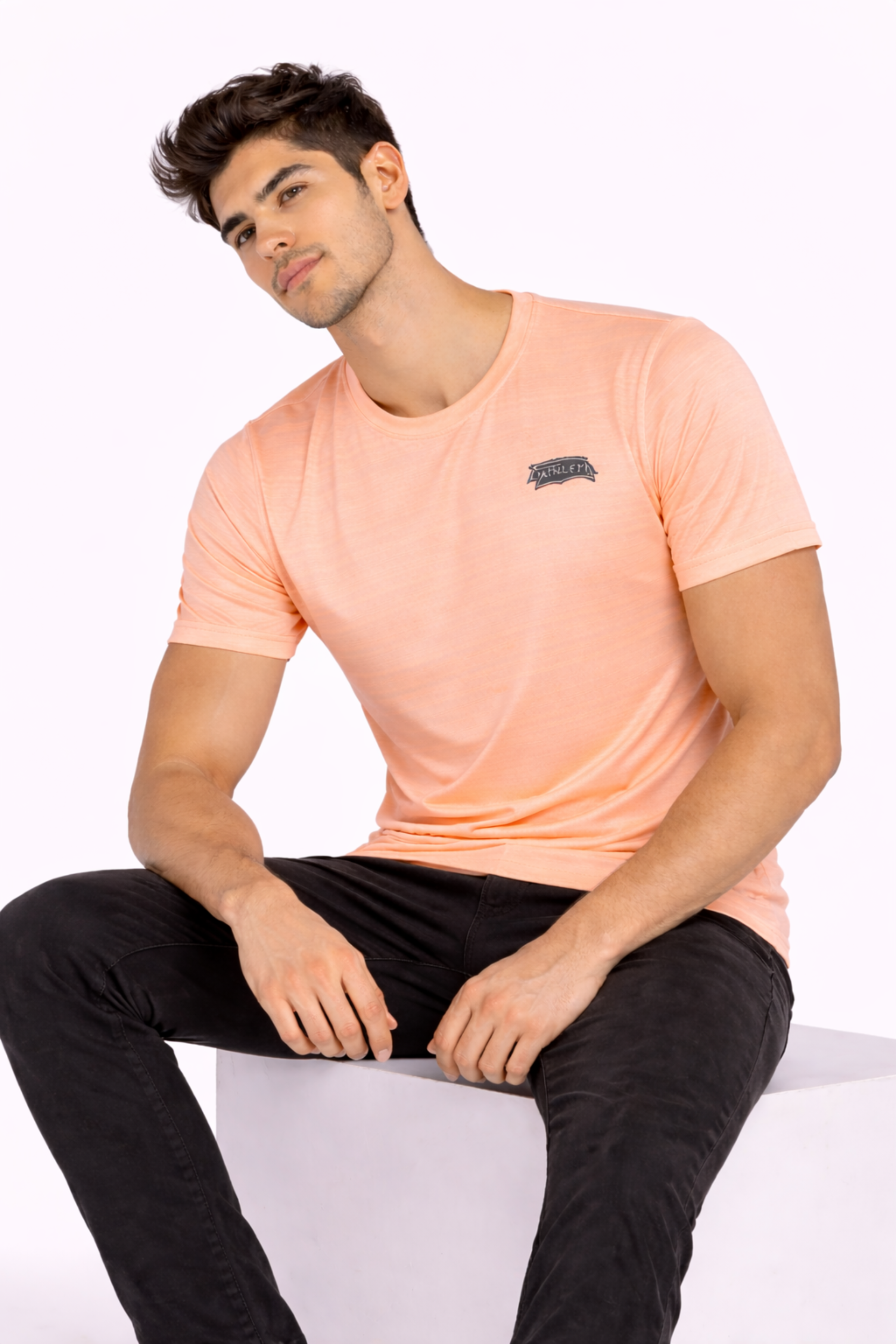 Men Pink Active T-Shirt