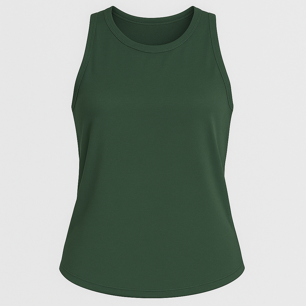 Women Bottle Green Tank Top