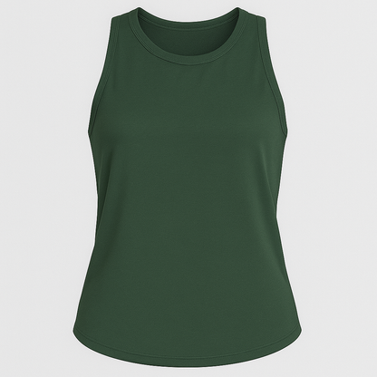 Women Bottle Green Tank Top