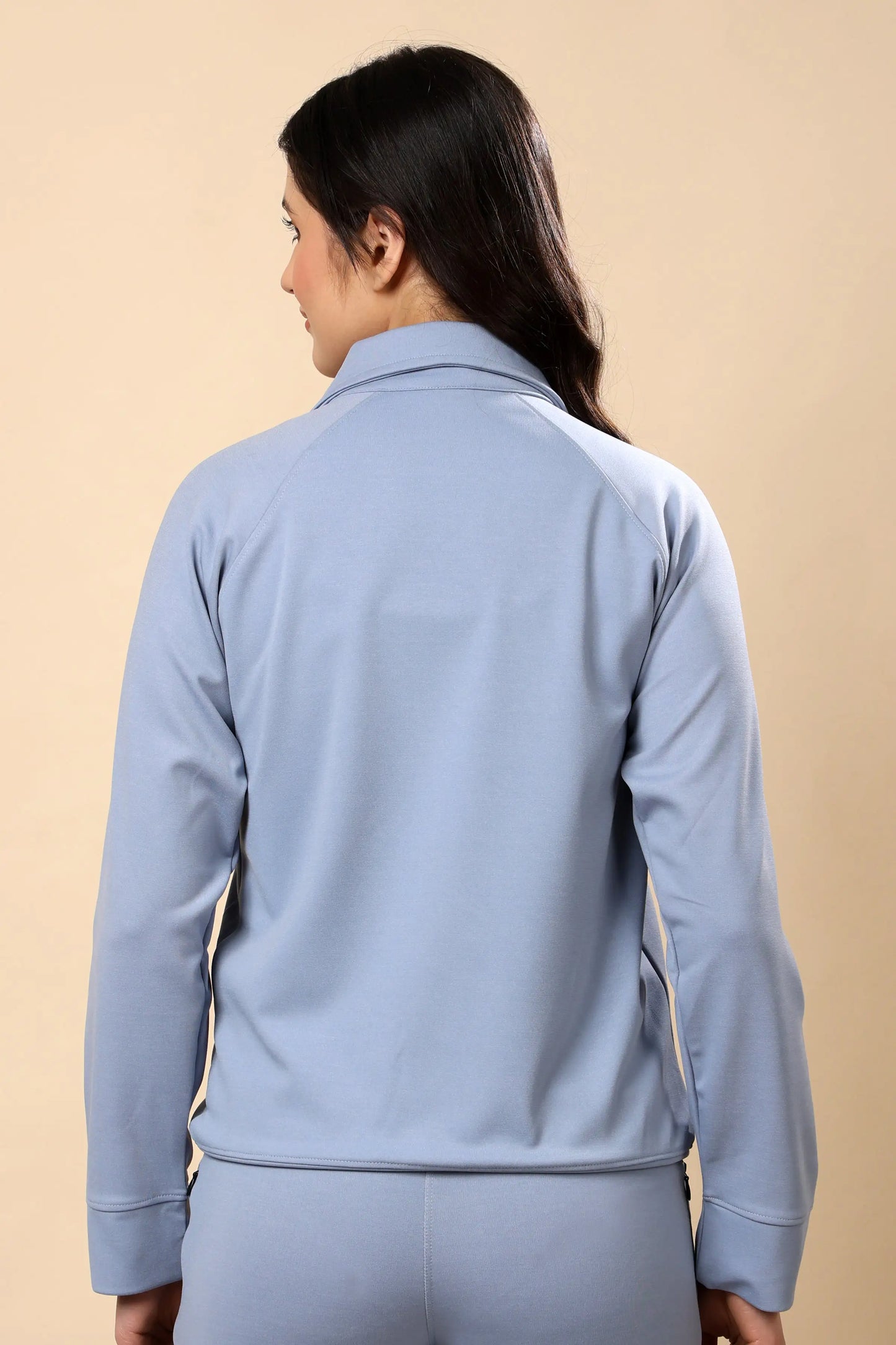 Women’s Signature Steel Blue Zip-Up Jacket | Everyday Wear