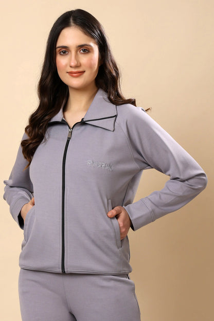 Women’s Signature Graphite Grey Zip-Up Jacket | Everyday Wear