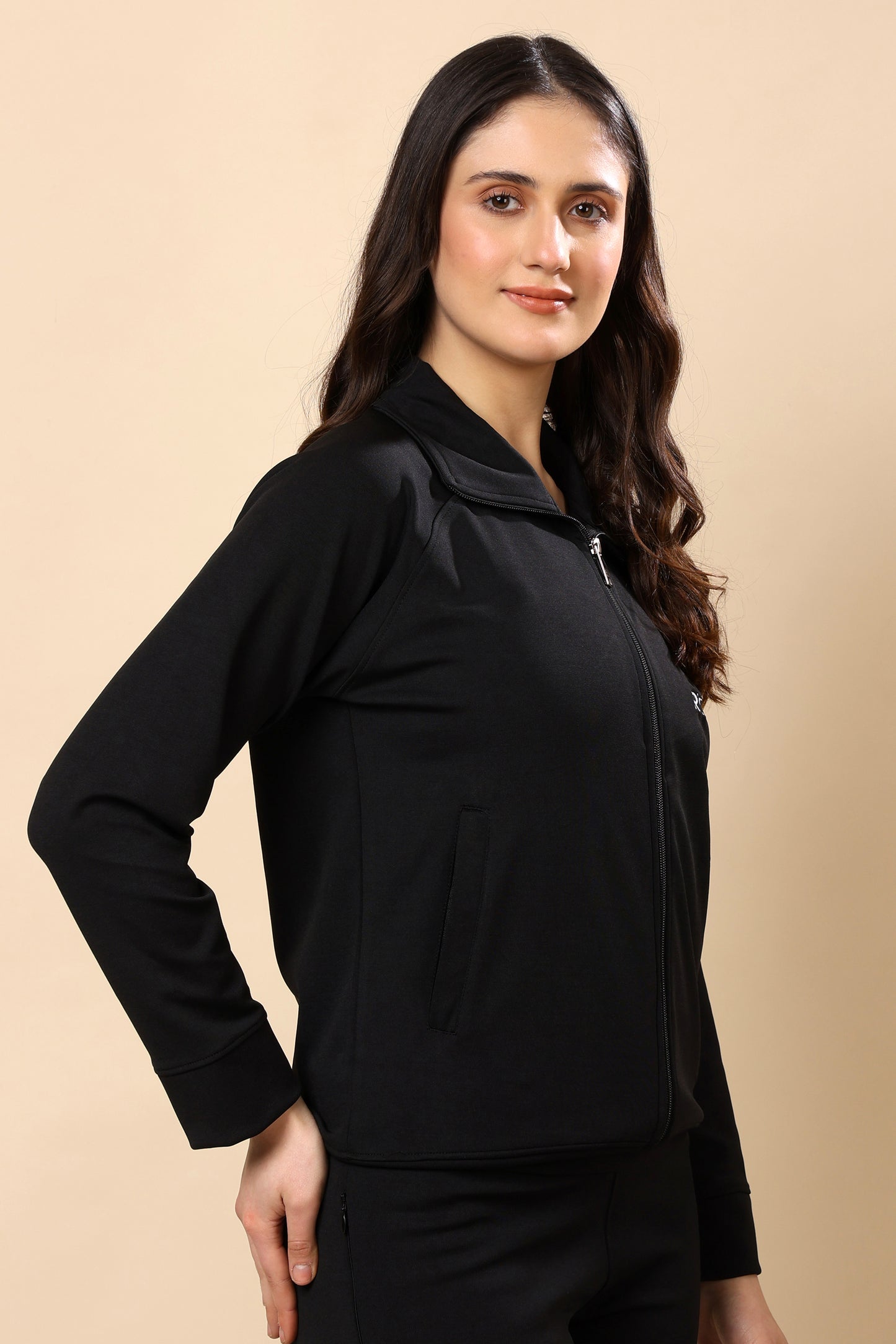 Women’s Signature Metal Black Zip-Up Jacket | Everyday Wear