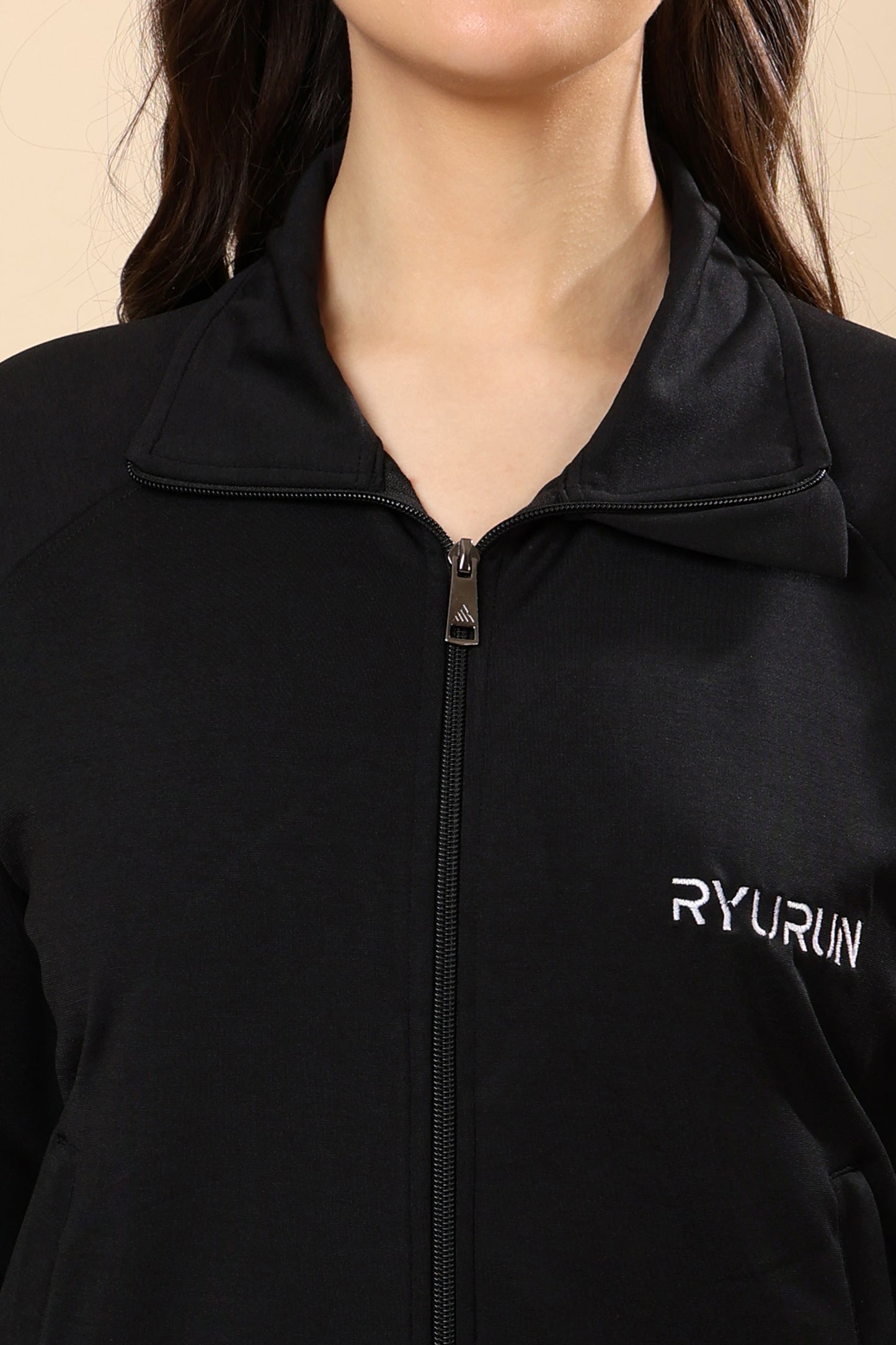Women’s Signature Metal Black Zip-Up Jacket | Everyday Wear