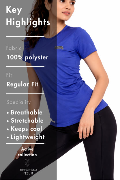 Women Navy Active T-Shirt