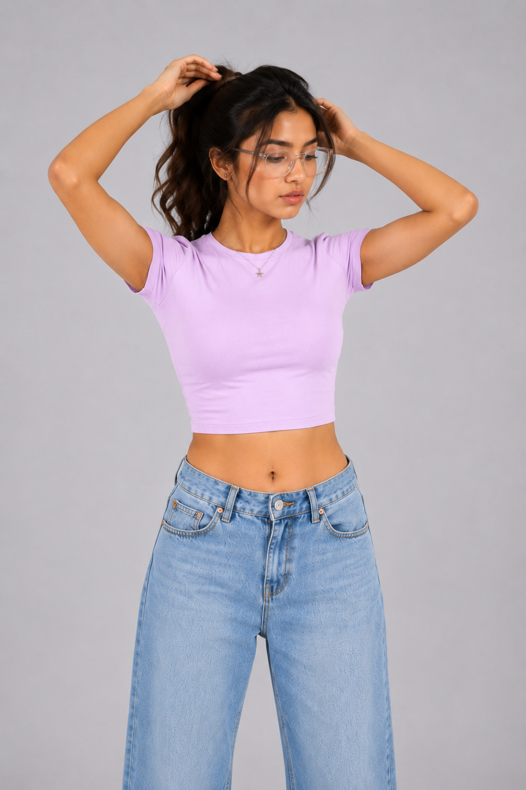 Women Lavender Baby Tee