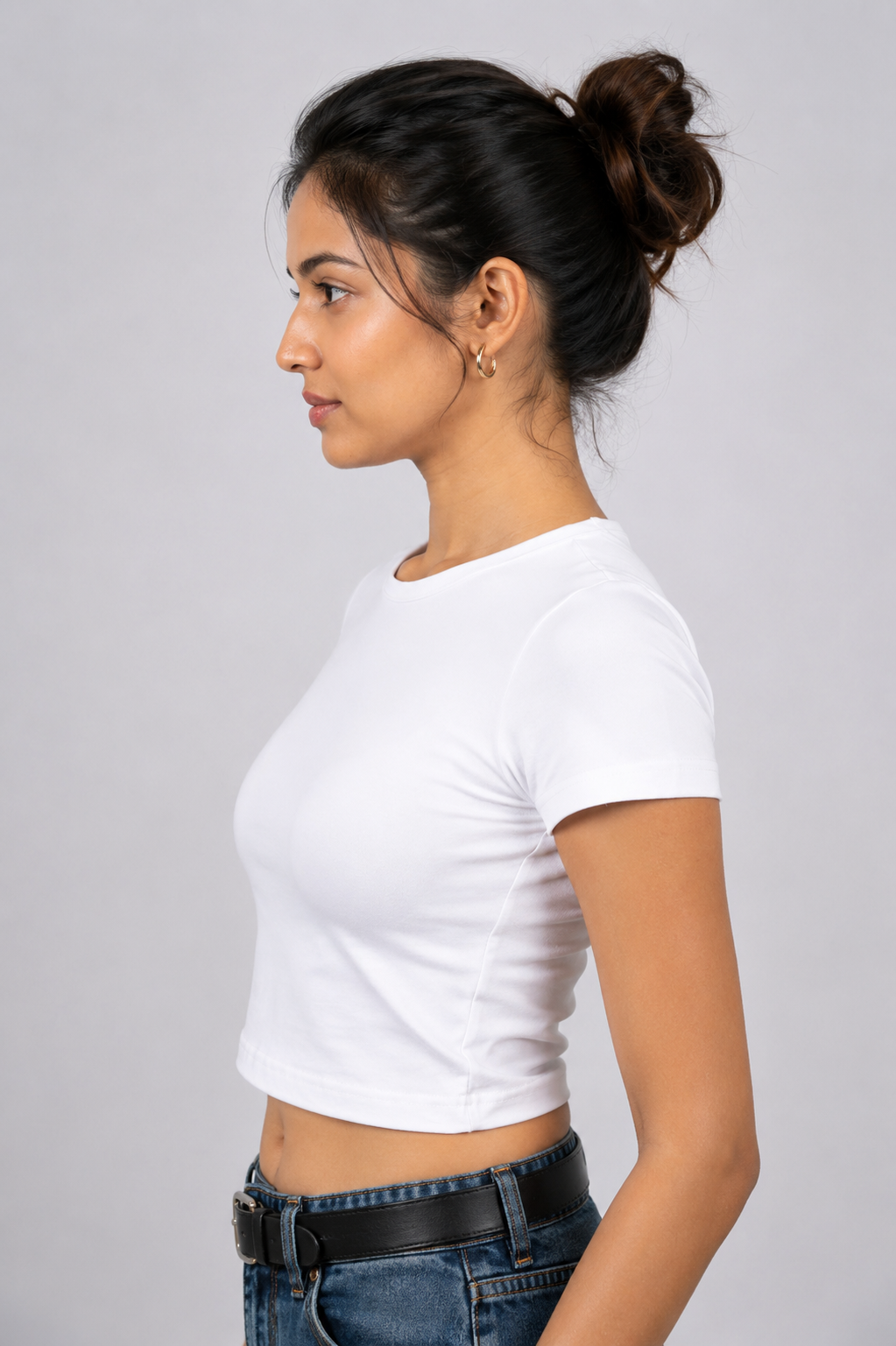 Women White Baby Tee