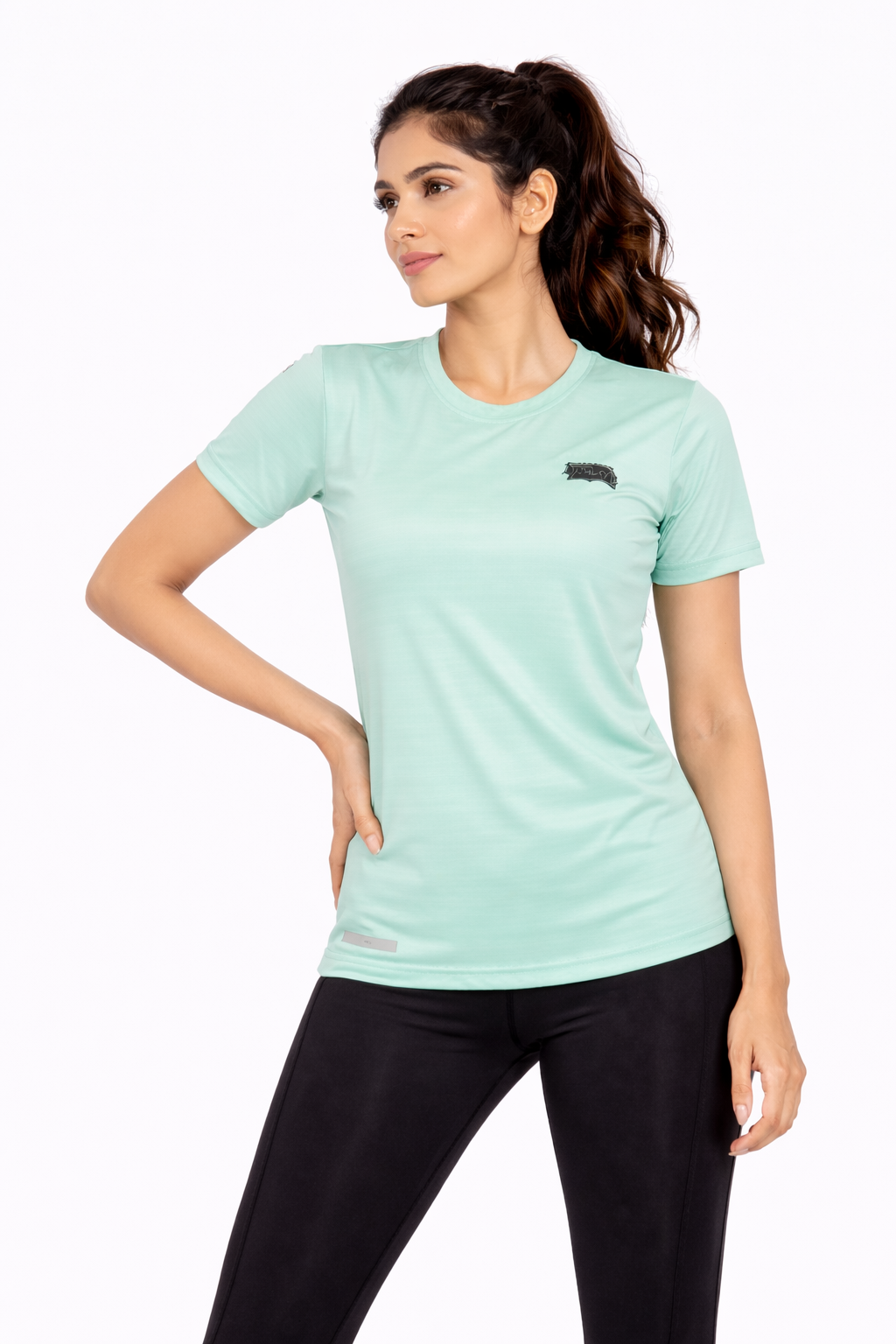 Women Sage Green Active T-Shirt