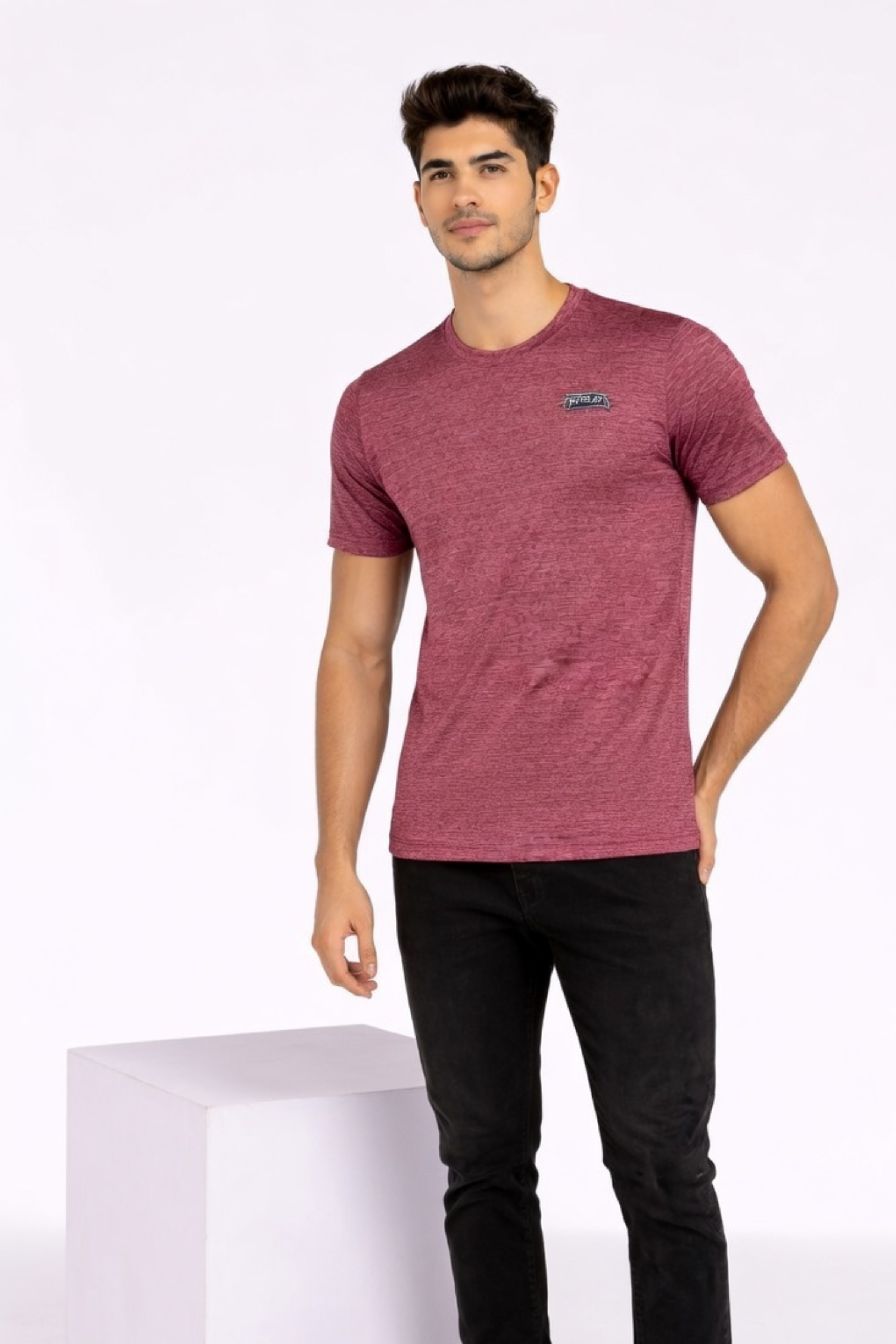 Men Red Active T-Shirt