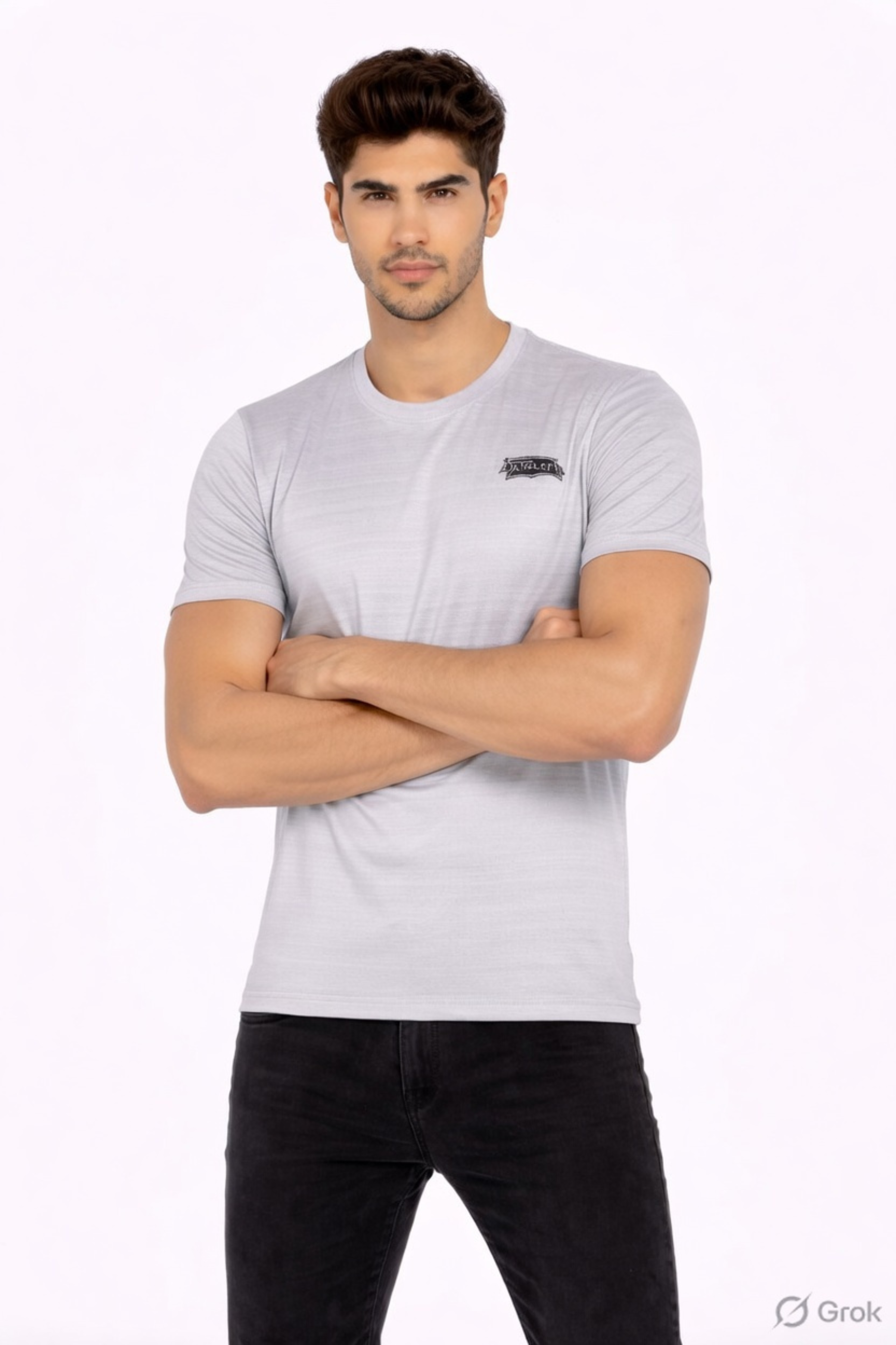 Men Grey Active T-Shirt