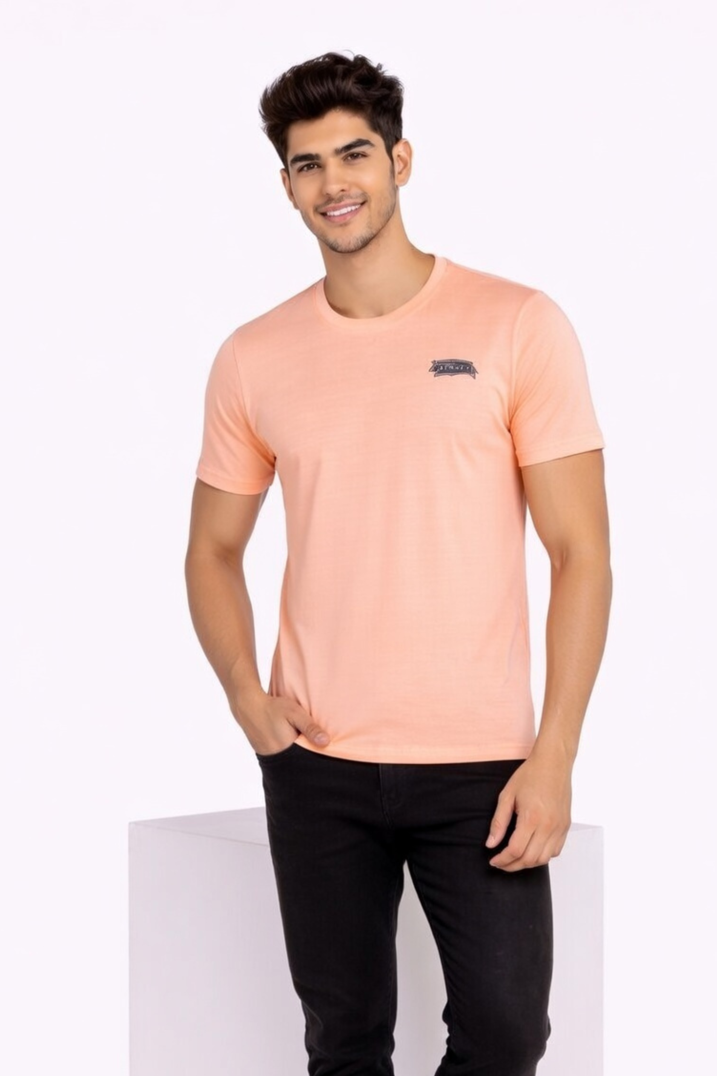 Men Pink Active T-Shirt