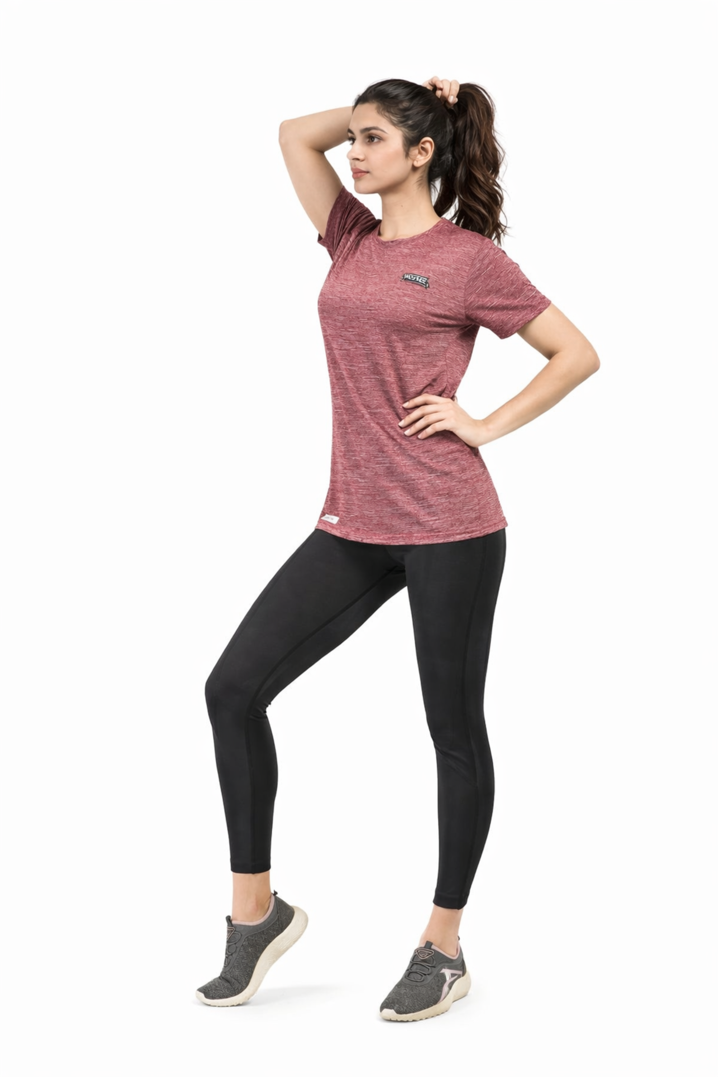 Women Red Active T-Shirt