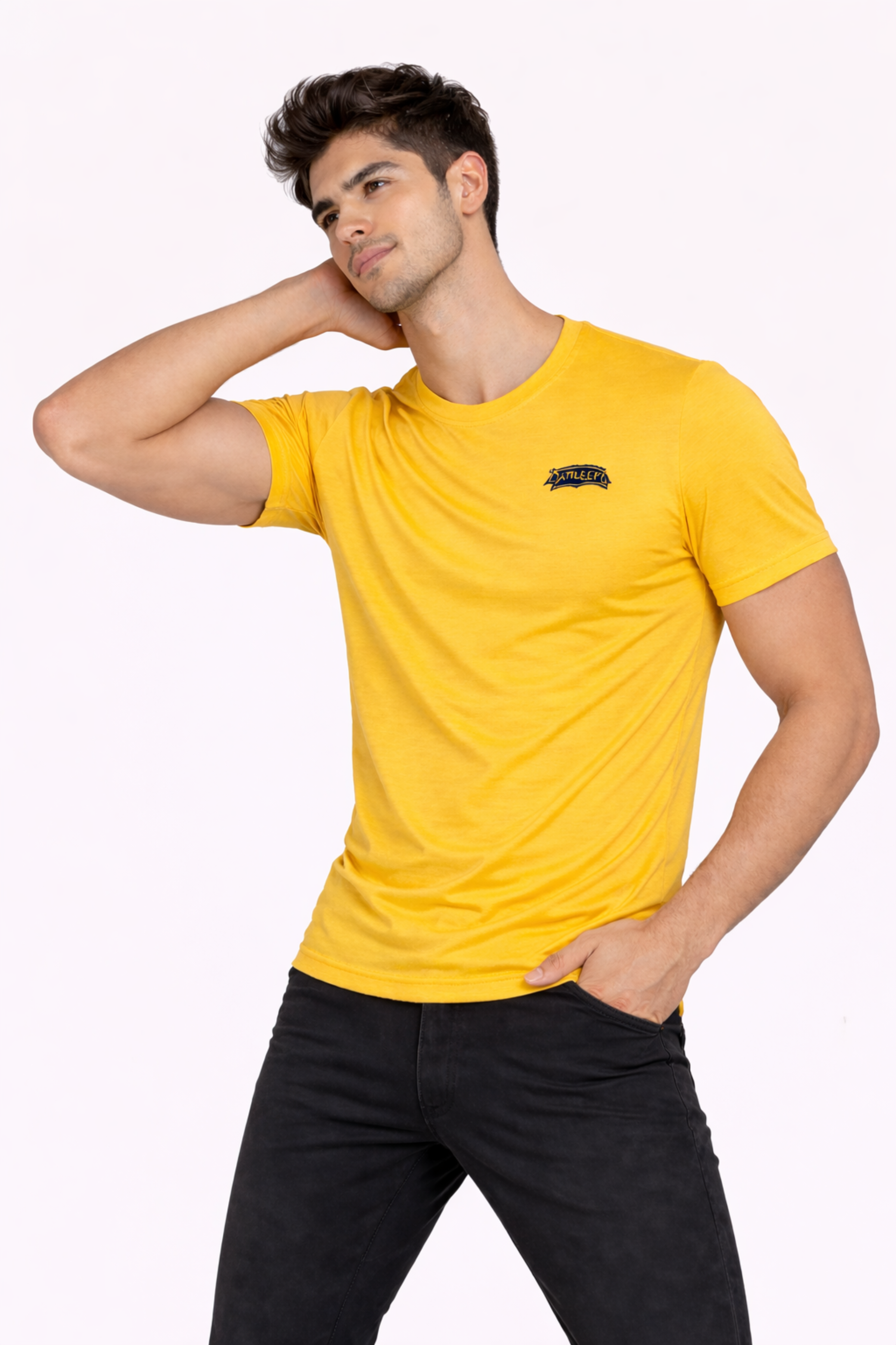 Men Yellow Active T-Shirt