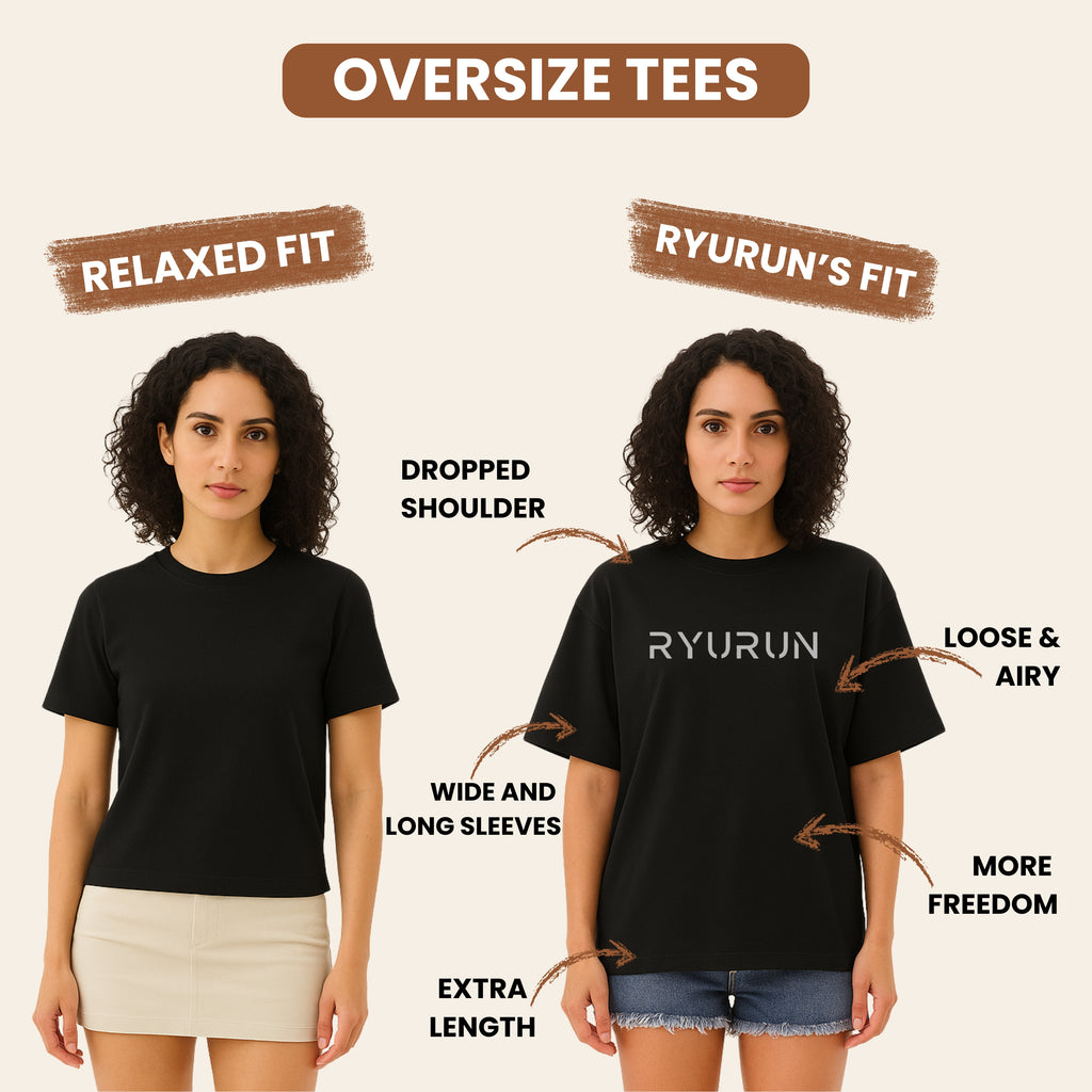 Oversized Aerella T Shirt | Black