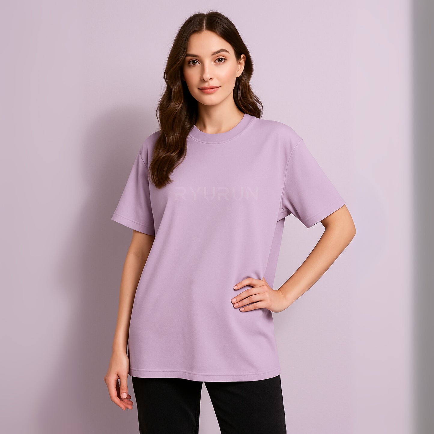 Oversized Aerella T Shirt | Lavender
