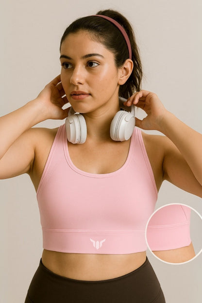 Aeroglide Sports Bra | Baby Pink