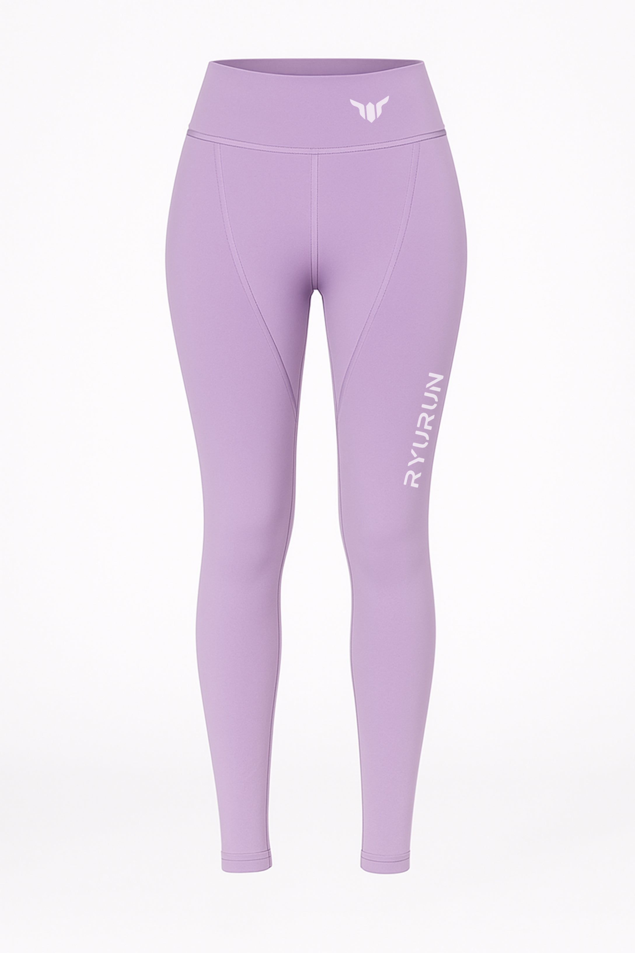 Women's Lavender Leggings – Product Mockup Showing High Waist and Sculpted Fit Design