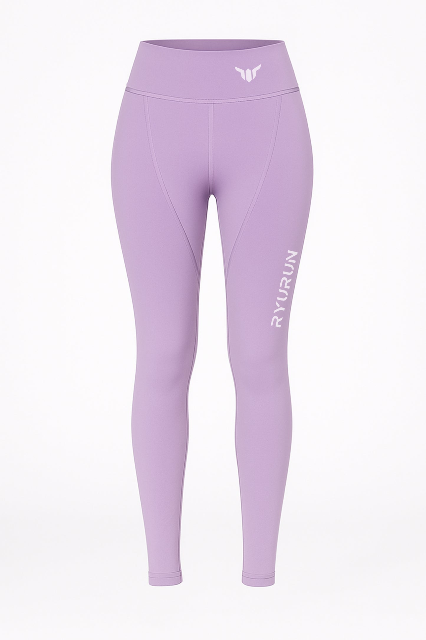 Women's Lavender Leggings – Product Mockup Showing High Waist and Sculpted Fit Design
