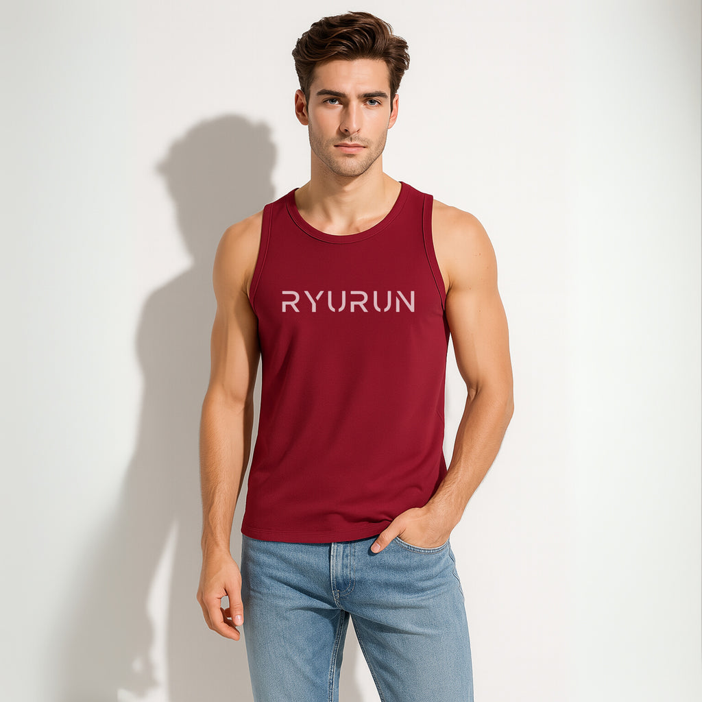 Muscle Mesh Gym Vest | Maroon